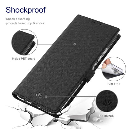 VILI DMK Series for Samsung Galaxy S24 Case PU Leather Folio Stand Phone Cover