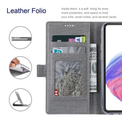 VILI DMK Series for Samsung Galaxy S24 Case PU Leather Folio Stand Phone Cover