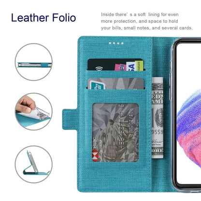 VILI DMK Series for Samsung Galaxy S24 Case PU Leather Folio Stand Phone Cover