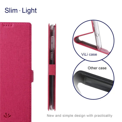 VILI DMK Series for Samsung Galaxy S24 Case PU Leather Folio Stand Phone Cover