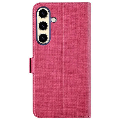 VILI DMK Series for Samsung Galaxy S24 Case PU Leather Folio Stand Phone Cover