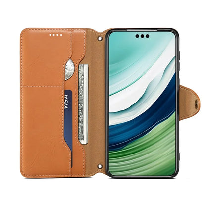 DENIOR For Huawei Mate 60 Leather Case Cowhide Texture Wallet Cover