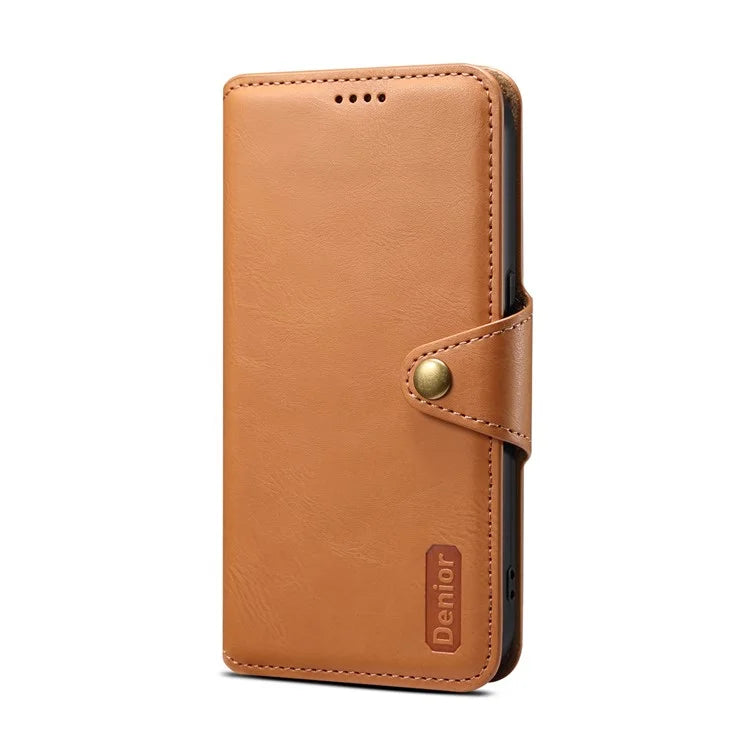 DENIOR For Huawei Mate 60 Leather Case Cowhide Texture Wallet Cover