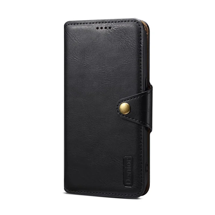 DENIOR For Huawei Mate 60 Leather Case Cowhide Texture Wallet Cover