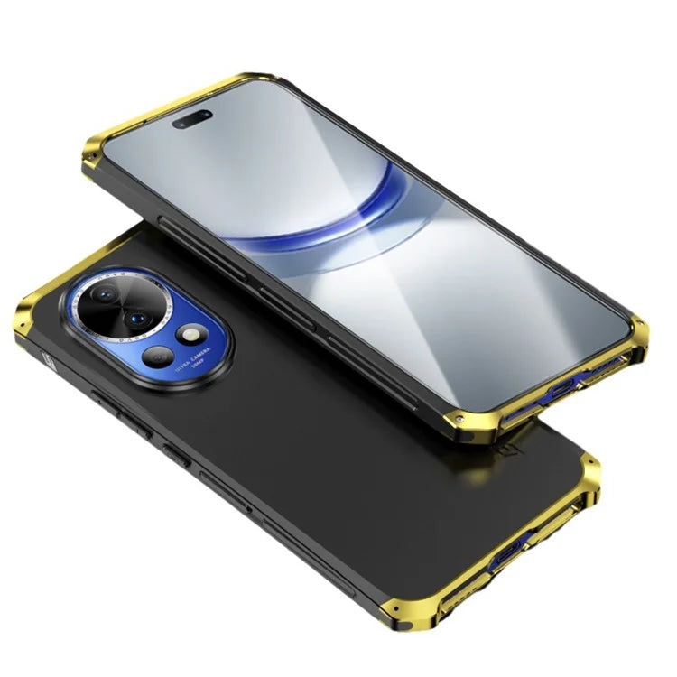 ELEMENT BOX For Huawei nova 12 Pro 5G / nova 12 Ultra 5G Case Metal Frame 3-Piece Design Slim Cover / Gold