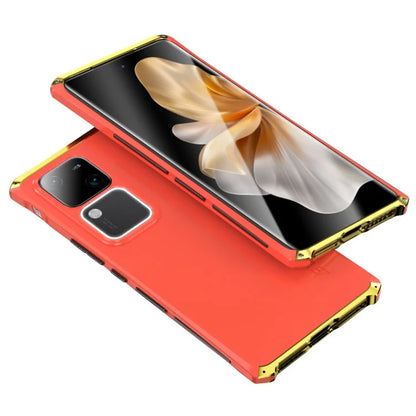ELEMENT BOX For vivo S18 5G / S18 Pro 5G Phone Case Metal+PC+Silicone Back Cover / Gold
