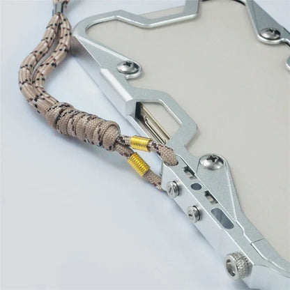 For iPhone 15 Plus Case Aluminium Alloy Slim Phone Protector with Strap