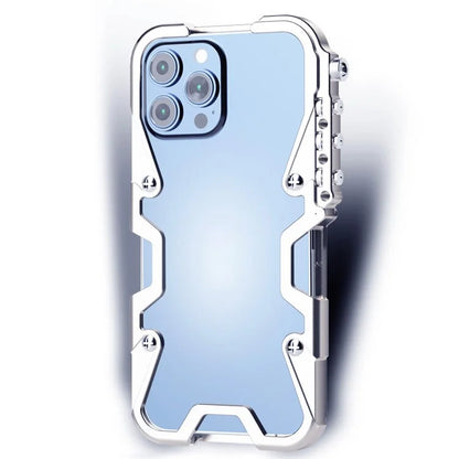 For iPhone 15 Pro Max Case with Strap, Aluminium Alloy Slim Phone Cover