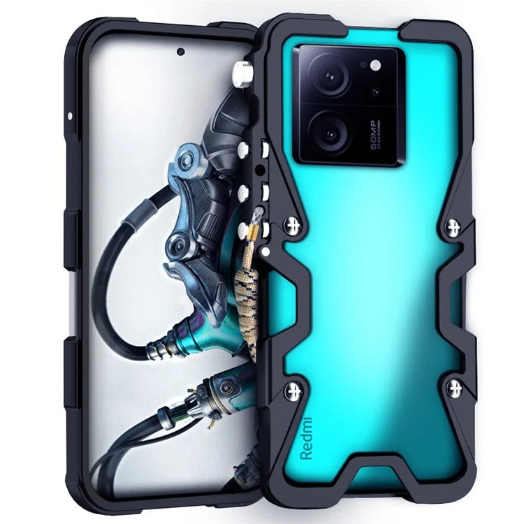 For Xiaomi Redmi K60 Ultra / K60 5G / K60 Pro 5G / K60 Champion Edition Case Aluminium Alloy Anti-Drop Phone Cover with Strap
