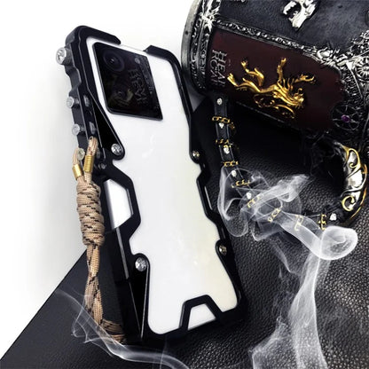 For Xiaomi Redmi K60 Ultra / K60 5G / K60 Pro 5G / K60 Champion Edition Case Aluminium Alloy Anti-Drop Phone Cover with Strap