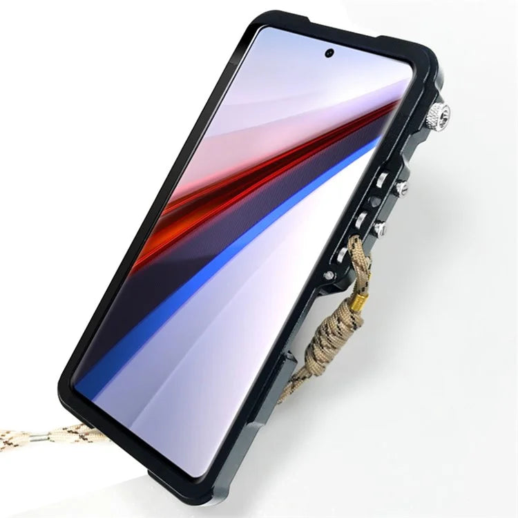 For Xiaomi Redmi K60 Ultra / K60 5G / K60 Pro 5G / K60 Champion Edition Case Aluminium Alloy Anti-Drop Phone Cover with Strap