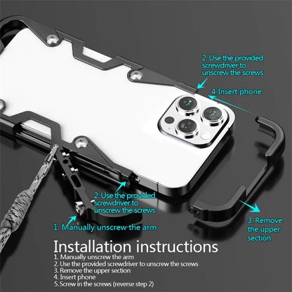 For Xiaomi Redmi K60 Ultra / K60 5G / K60 Pro 5G / K60 Champion Edition Case Aluminium Alloy Anti-Drop Phone Cover with Strap