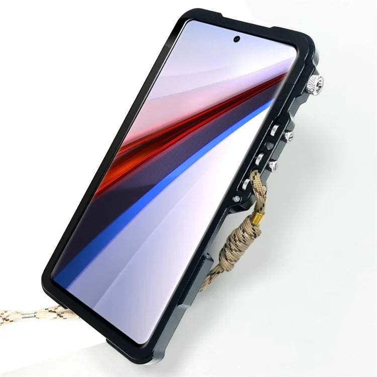 For vivo iQOO 12 5G / Neo5 / Neo5 S / Neo6 5G / Neo6 SE 5G / Neo9 5G / Neo9 Pro 5G Phone Case Aluminium Alloy Shockproof Cover with Strap