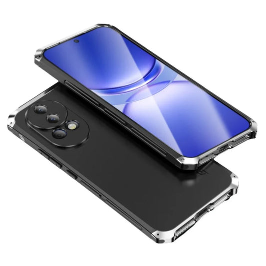 ELEMENT BOX For Huawei nova 12 5G Case Metal Frame PC+Silicone Phone Cover / Silver