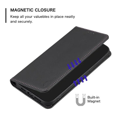 BINFEN COLOR BF18 For Oppo Find X7 Ultra Phone Cover Magnetic Closure Flip Leather Case