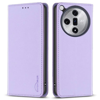 BINFEN COLOR BF18 For Oppo Find X7 Ultra Phone Cover Magnetic Closure Flip Leather Case
