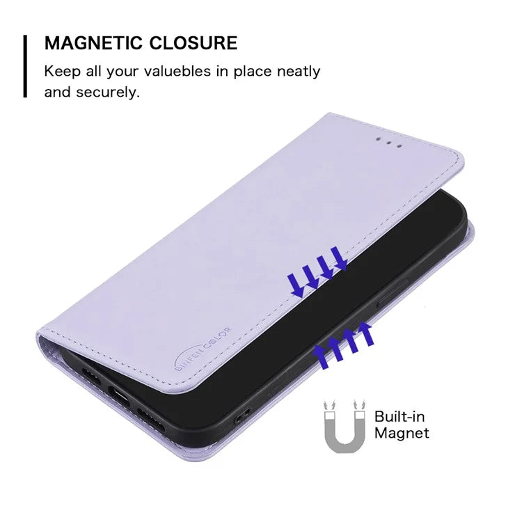 BINFEN COLOR BF18 For Oppo Find X7 Ultra Phone Cover Magnetic Closure Flip Leather Case