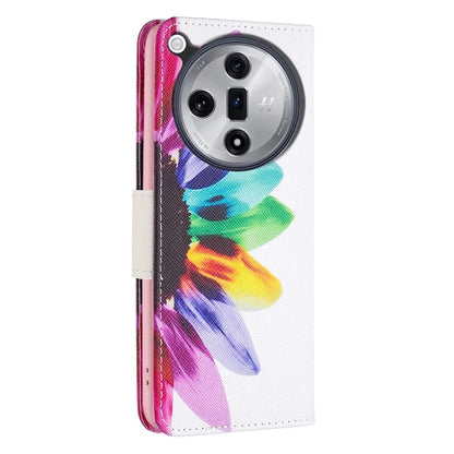 For Oppo Find X7 Ultra Phone Case Leather Pattern Printed Cover with Card Holder