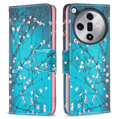 For Oppo Find X7 Ultra Phone Case Leather Pattern Printed Cover with Card Holder