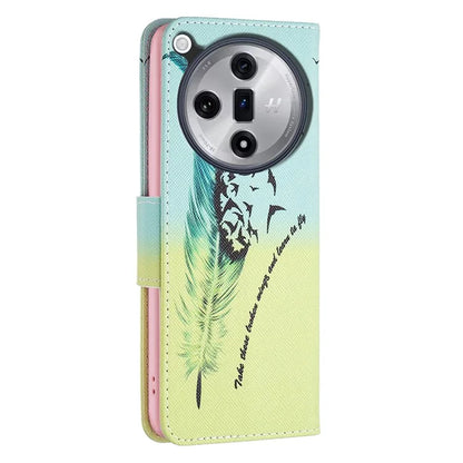 For Oppo Find X7 Ultra Phone Case Leather Pattern Printed Cover with Card Holder