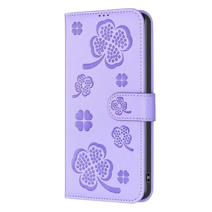 For Oppo Find X7 Ultra Phone Case Imprinted Clover Pattern Drop-proof Cover