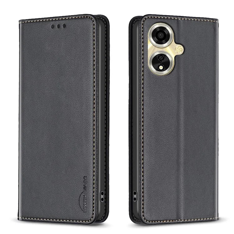 BINFEN COLOR BF18 For Oppo A59 5G Cover Magnetic Closure Card Slots Phone Case