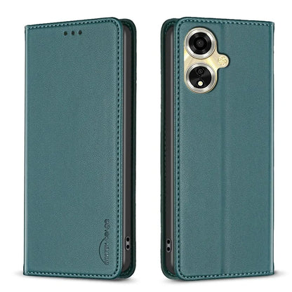 BINFEN COLOR BF18 For Oppo A59 5G Cover Magnetic Closure Card Slots Phone Case