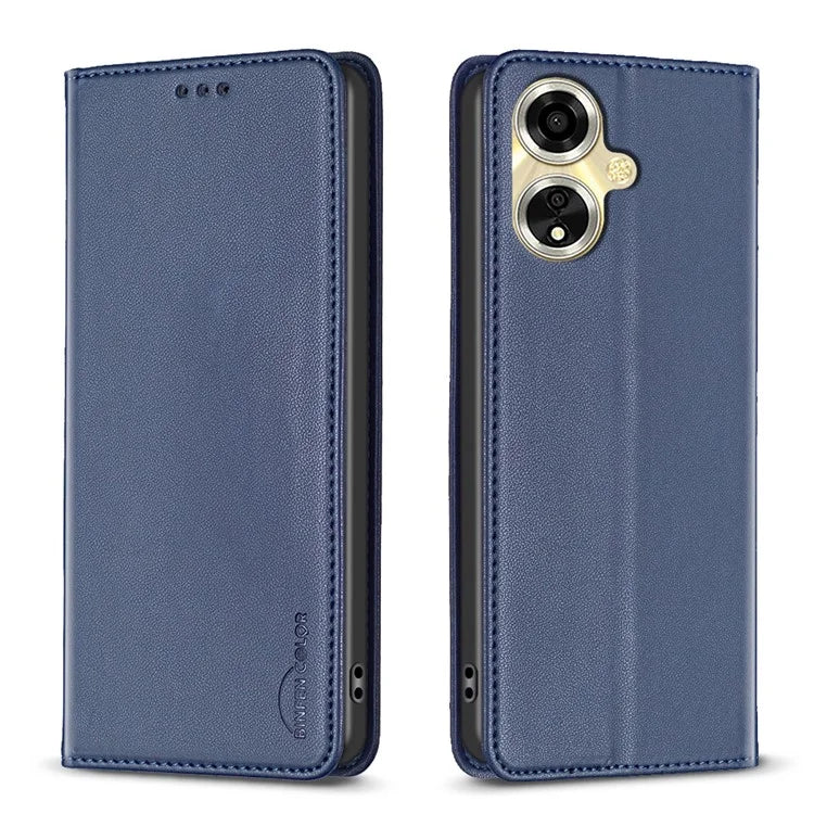 BINFEN COLOR BF18 For Oppo A59 5G Cover Magnetic Closure Card Slots Phone Case