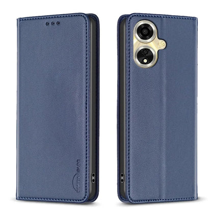 BINFEN COLOR BF18 For Oppo A59 5G Cover Magnetic Closure Card Slots Phone Case