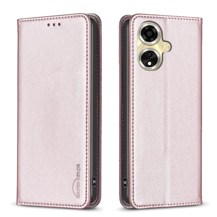 BINFEN COLOR BF18 For Oppo A59 5G Cover Magnetic Closure Card Slots Phone Case
