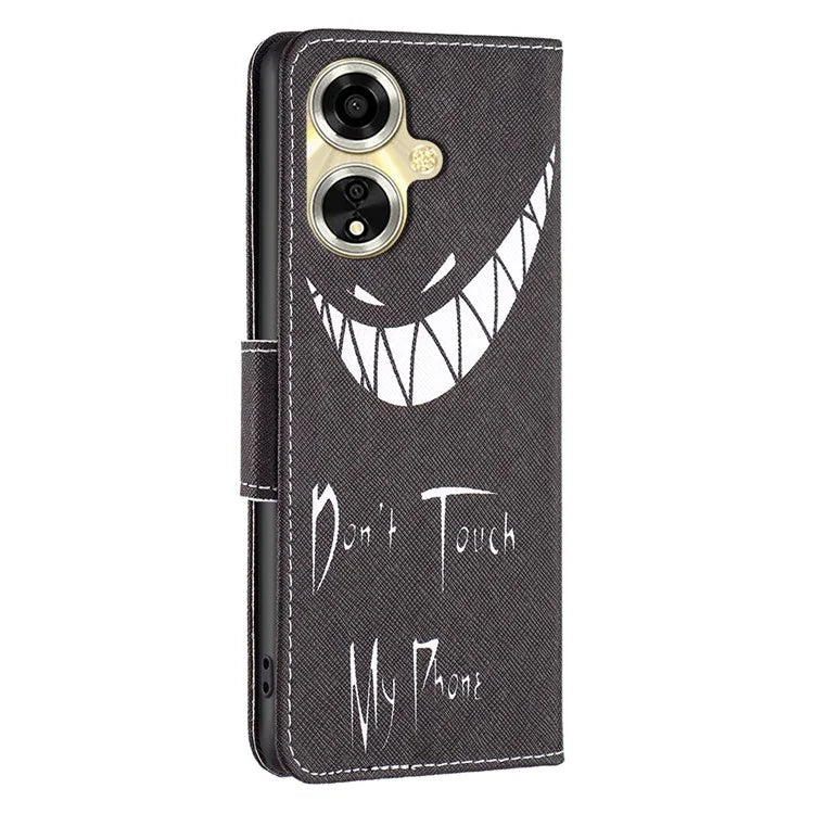 For Oppo A59 5G Leather Case Pattern Printed Wallet Phone Cover