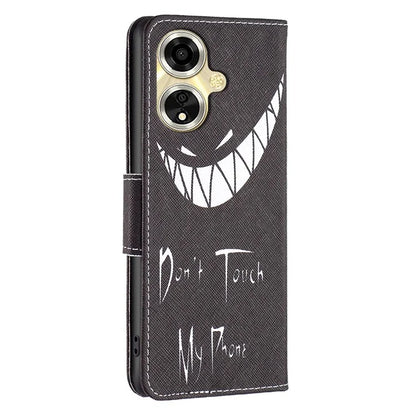 For Oppo A59 5G Leather Case Pattern Printed Wallet Phone Cover