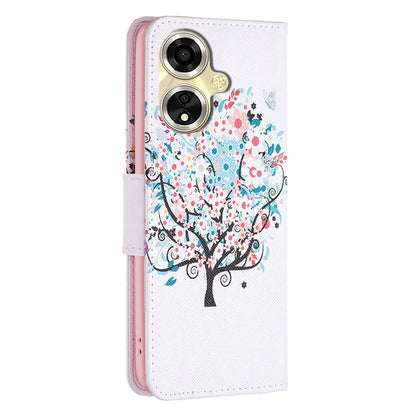 For Oppo A59 5G Leather Case Pattern Printed Wallet Phone Cover