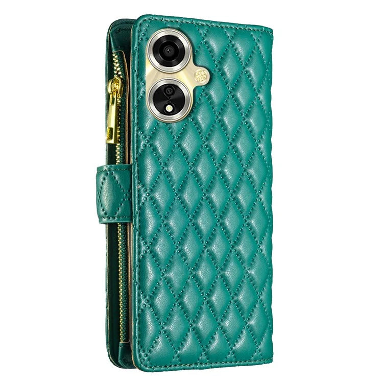 BINFEN COLOR BF Style-15 For Oppo A59 5G Magnetic Case Leather Zipper Pocket Phone Cover