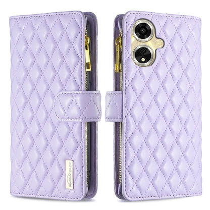 BINFEN COLOR BF Style-15 For Oppo A59 5G Magnetic Case Leather Zipper Pocket Phone Cover