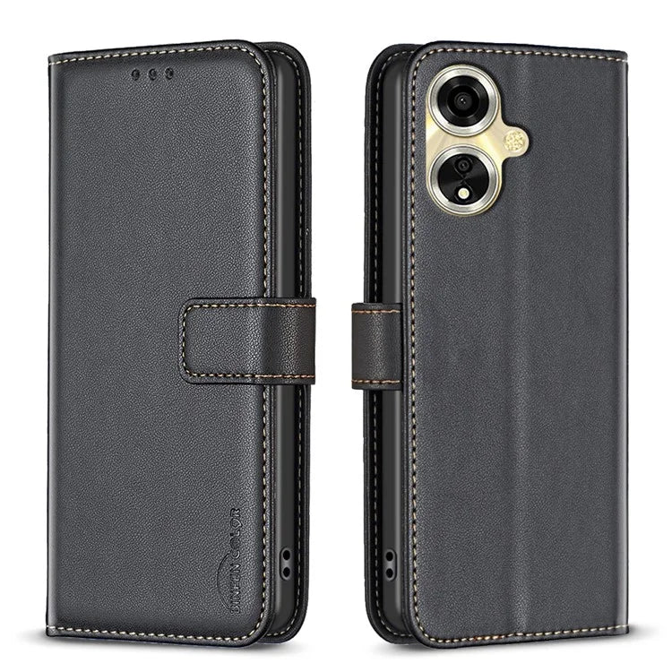 BINFEN COLOR BF17 For Oppo A59 5G Magnetic Phone Case PU Leather Cover with Card Holder