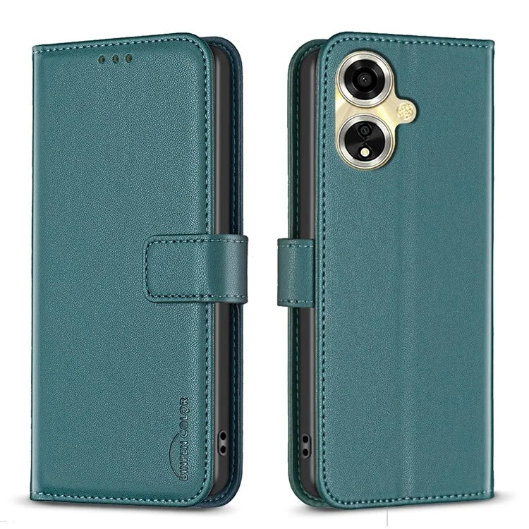 BINFEN COLOR BF17 For Oppo A59 5G Magnetic Phone Case PU Leather Cover with Card Holder