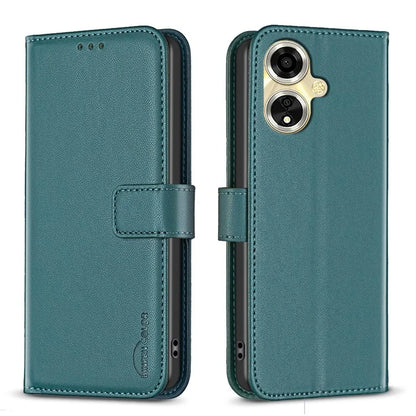 BINFEN COLOR BF17 For Oppo A59 5G Magnetic Phone Case PU Leather Cover with Card Holder