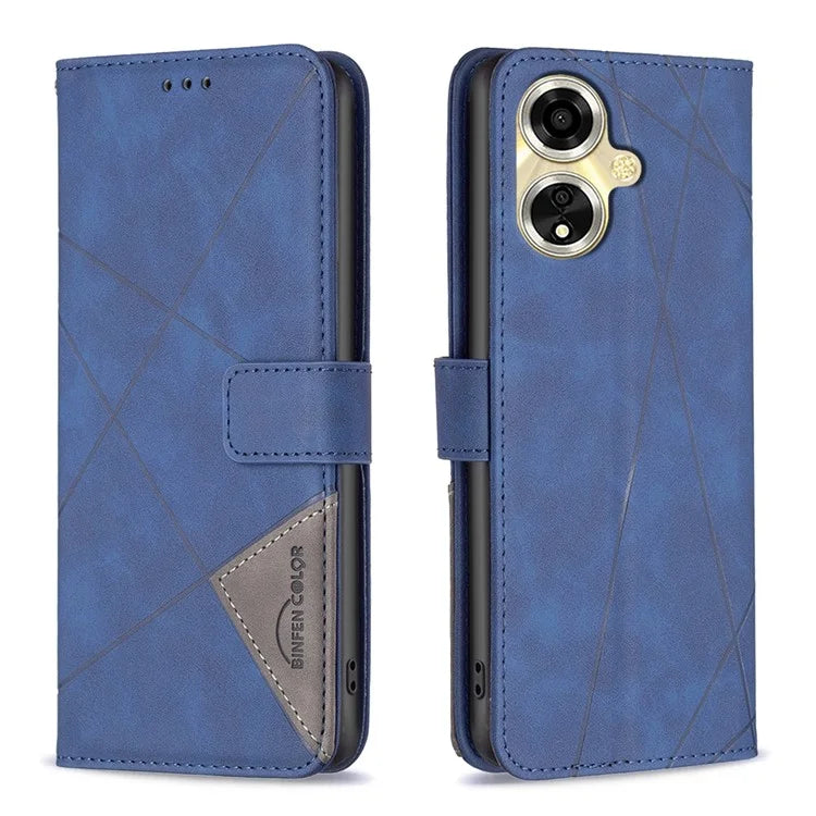 BINFEN COLOR BF05 For Oppo A59 5G Protective Folio Case Card Holder Leather Phone Cover