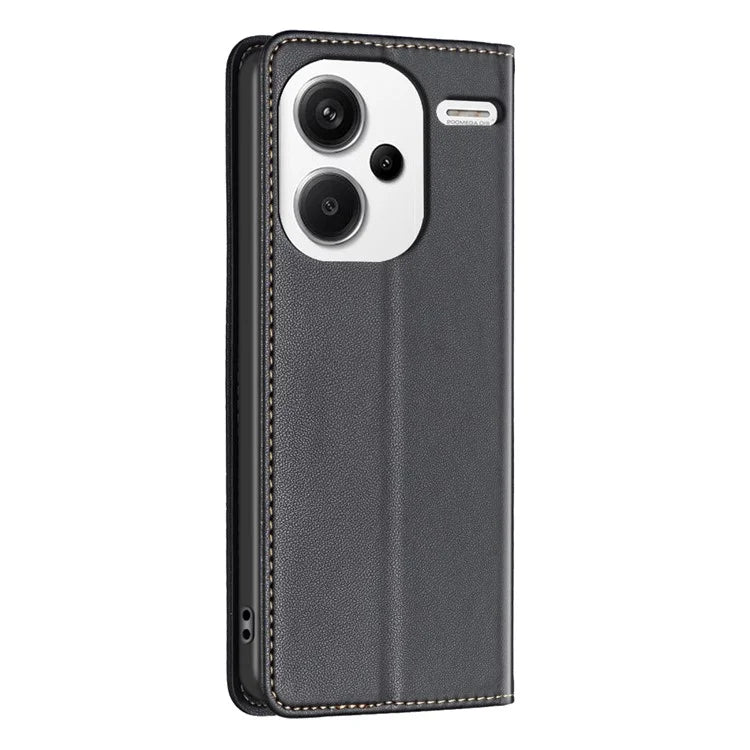 BINFEN COLOR BF18 For Xiaomi Redmi Note 13 Pro+ 5G Leather Phone Case Cover with Card Holder Stand