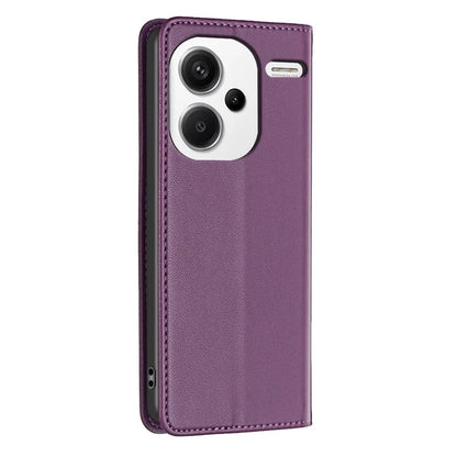 BINFEN COLOR BF18 For Xiaomi Redmi Note 13 Pro+ 5G Leather Phone Case Cover with Card Holder Stand