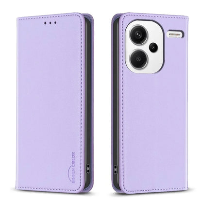 BINFEN COLOR BF18 For Xiaomi Redmi Note 13 Pro+ 5G Leather Phone Case Cover with Card Holder Stand