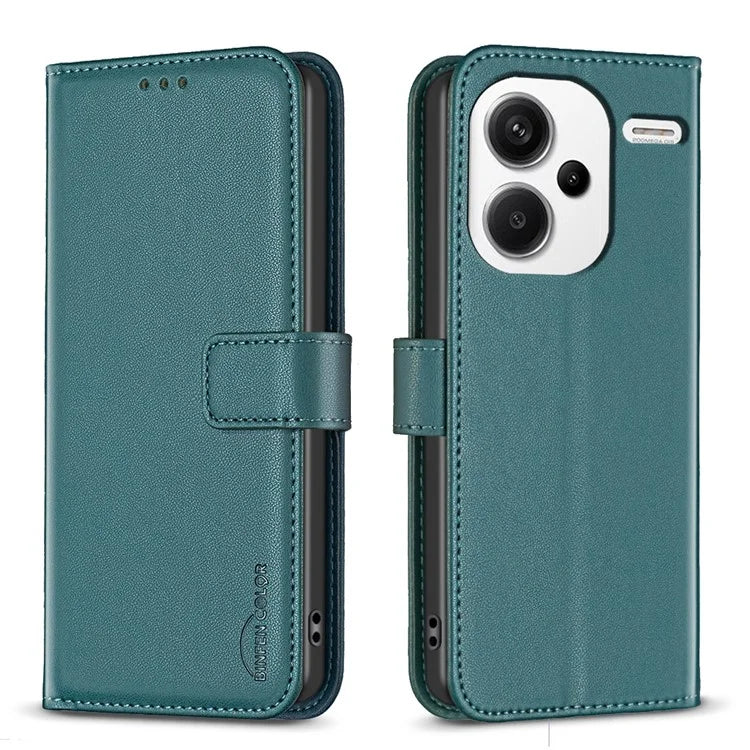 BINFEN COLOR BF17 For Xiaomi Redmi Note 13 Pro+ 5G Case PU Leather Wallet Cover
