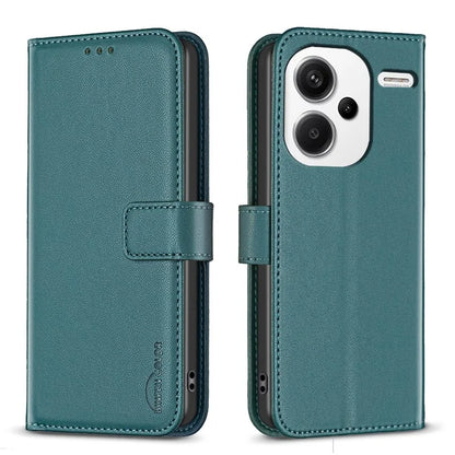 BINFEN COLOR BF17 For Xiaomi Redmi Note 13 Pro+ 5G Case PU Leather Wallet Cover
