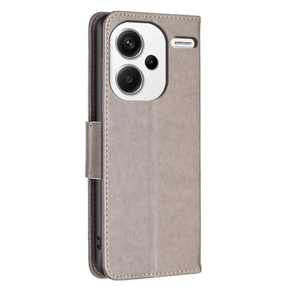 For Xiaomi Redmi Note 13 Pro+ 5G Leather Case with Wallet Stand Butterfly Imprinted