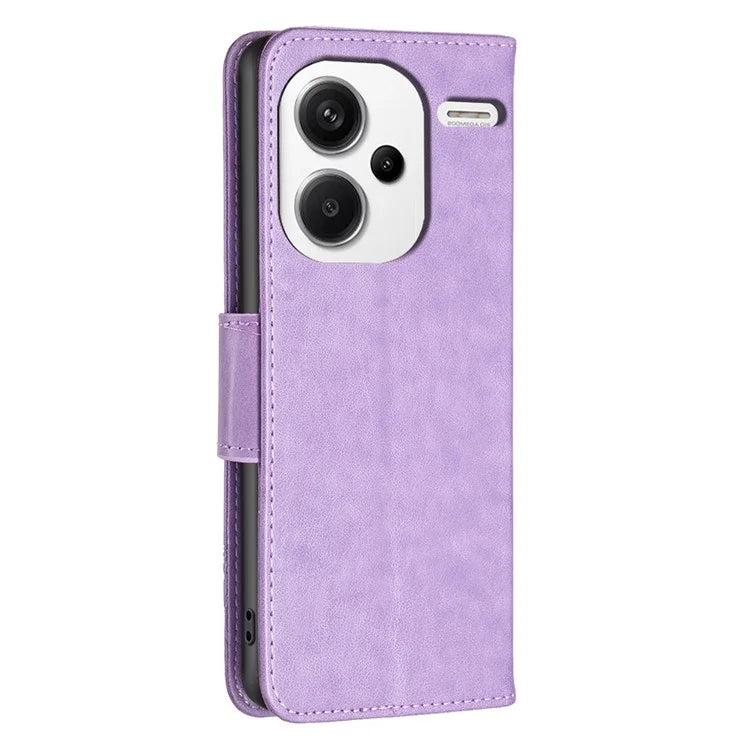For Xiaomi Redmi Note 13 Pro+ 5G Leather Case with Wallet Stand Butterfly Imprinted