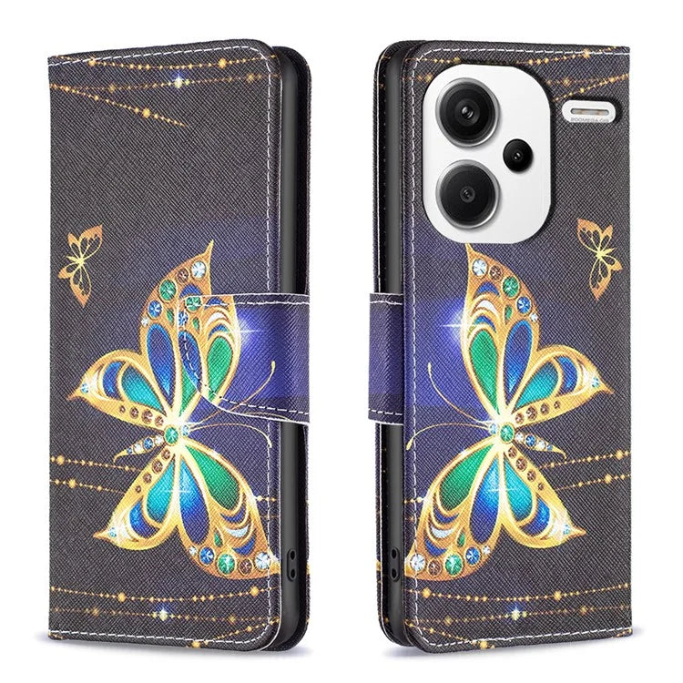 For Xiaomi Redmi Note 13 Pro+ 5G Case Wallet Leather Cover Pattern Printing
