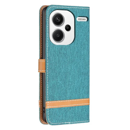 For Xiaomi Redmi Note 13 Pro+ 5G Wallet Case Jeans Cloth Texture Phone Cover