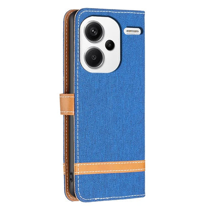 For Xiaomi Redmi Note 13 Pro+ 5G Wallet Case Jeans Cloth Texture Phone Cover