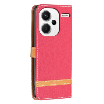 For Xiaomi Redmi Note 13 Pro+ 5G Wallet Case Jeans Cloth Texture Phone Cover